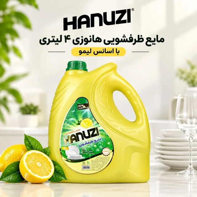 مایع ظرفشویی 4 لیتری هانوزی